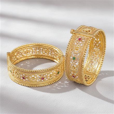 Antique Openable Bangles With Gold Plating