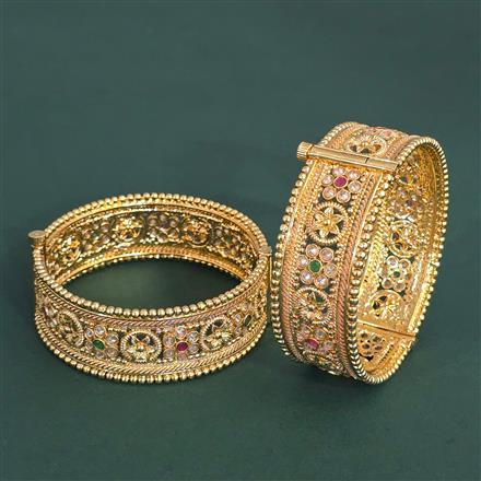 Antique Openable Bangles With Gold Plating