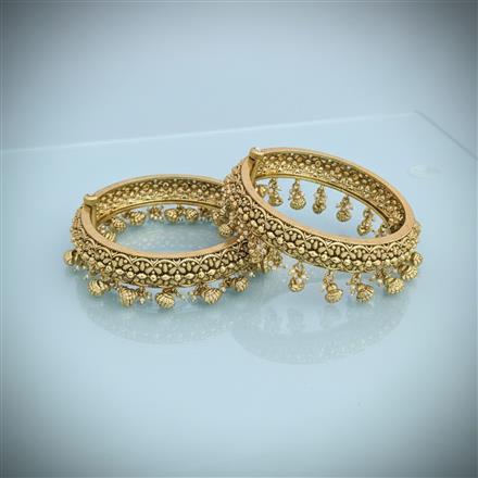 Antique Moti Bangles With Matte Gold Plating