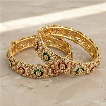 Antique Openable Bangles With Gold Plating