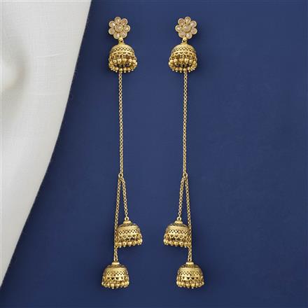 Antique Jhumki With Gold Plating