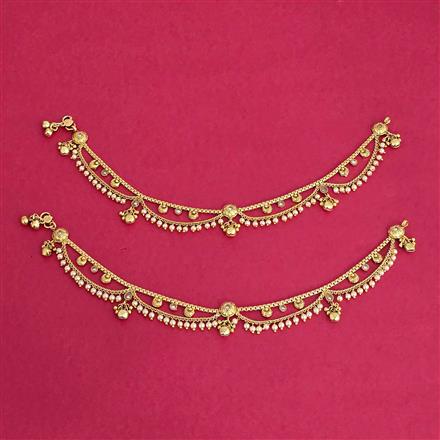 Antique Moti Payal With Gold Plating