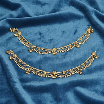 Antique Moti Payal With Gold Plating