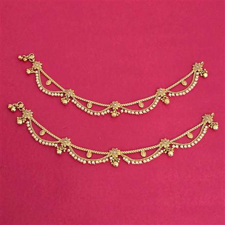 Antique Moti Payal With Gold Plating