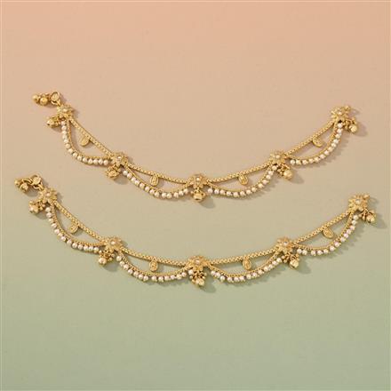 Antique Moti Payal With Gold Plating