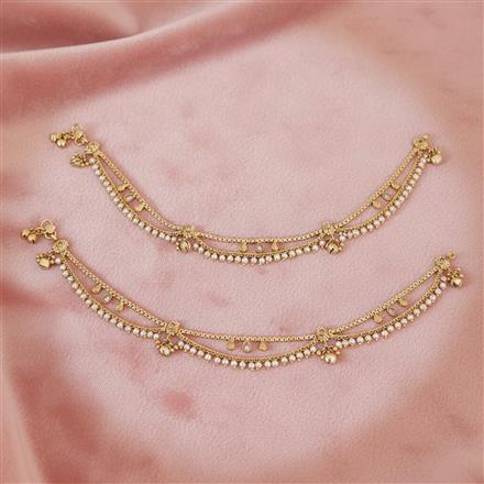 Antique Moti Payal With Gold Plating