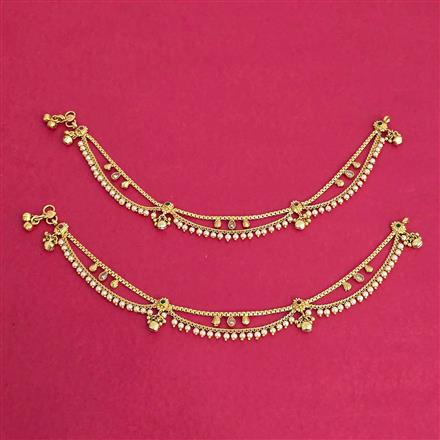 Antique Moti Payal With Gold Plating