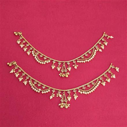 Antique Moti Payal With Gold Plating
