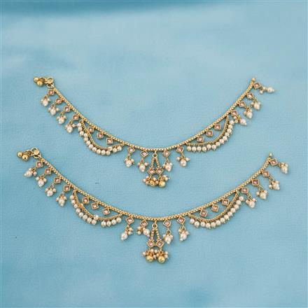 Antique Moti Payal With Gold Plating