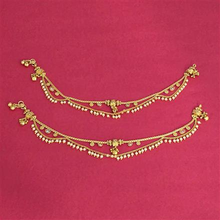 Antique Moti Payal With Gold Plating