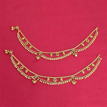Antique Moti Payal With Gold Plating