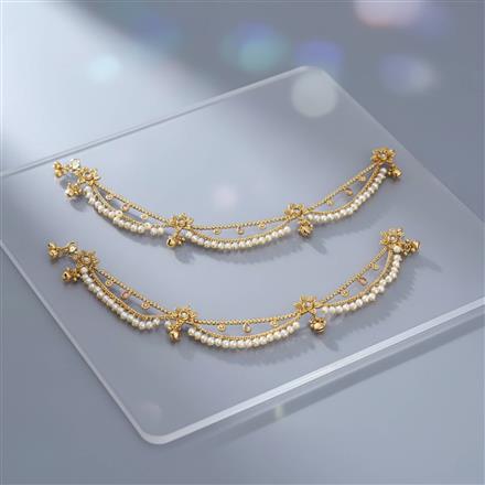 Antique Moti Payal With Gold Plating