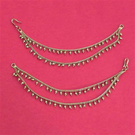 Antique Classic Ear Chain With Mehndi Plating