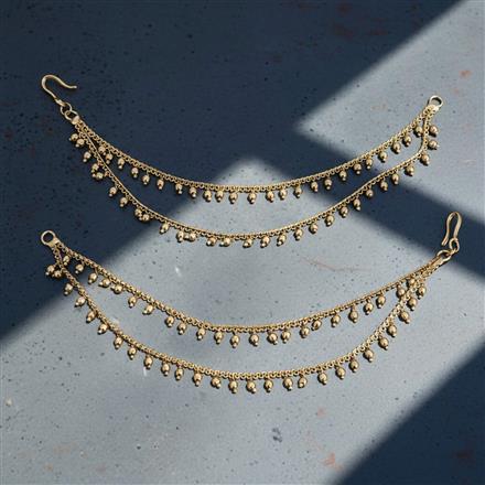 Antique Classic Ear Chain With Mehndi Plating