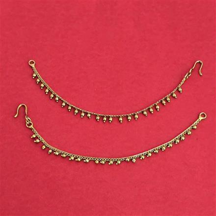 Antique Classic Ear Chain With Mehndi Plating