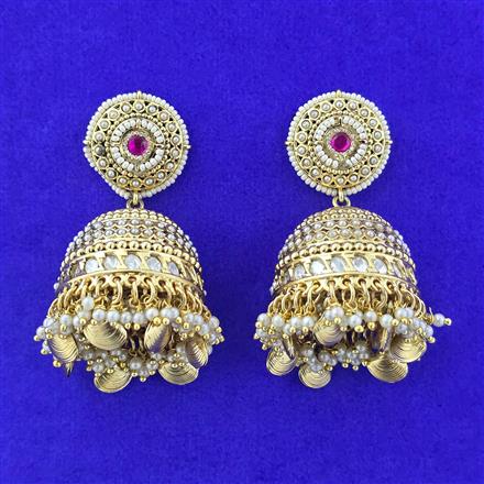 Antique Jhumki With Gold Plating