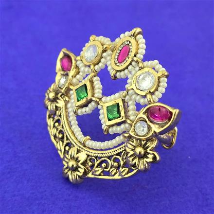 Antique Adjustable Ring With Gold Plating