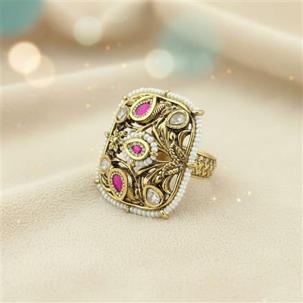 Antique Adjustable Ring With Gold Plating