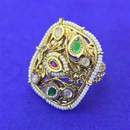 Antique Adjustable Ring With Gold Plating