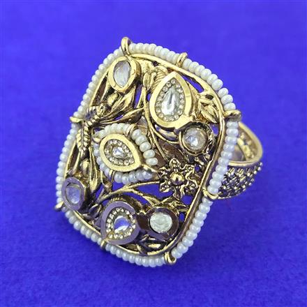 Antique Adjustable Ring With Gold Plating