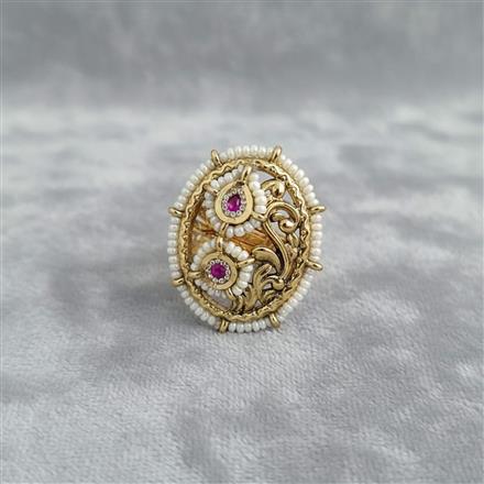 Antique Adjustable Ring With Gold Plating