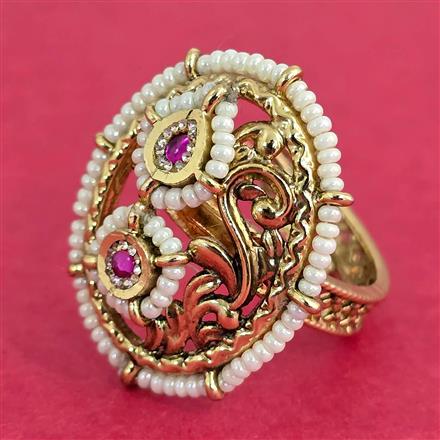 Antique Adjustable Ring With Gold Plating