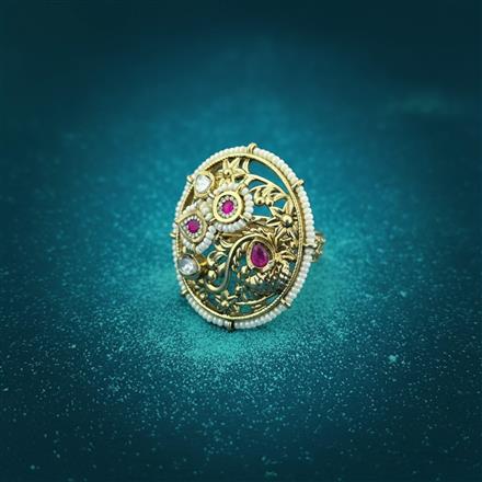 Antique Adjustable Ring With Gold Plating