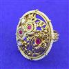 Antique Adjustable Ring With Gold Plating