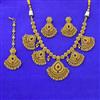 Antique Classic Necklace Set With Matte Gold Plating