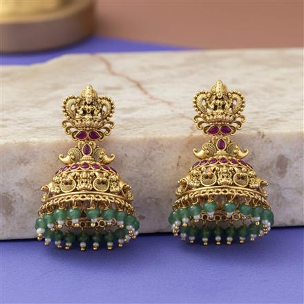 Antique Jhumki With Gold Plating