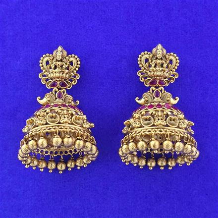 Antique Jhumki With Gold Plating