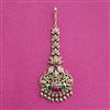 Antique Temple Tikka With Matte Gold Plating