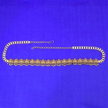Antique Temple Belt With Matte Gold Plating