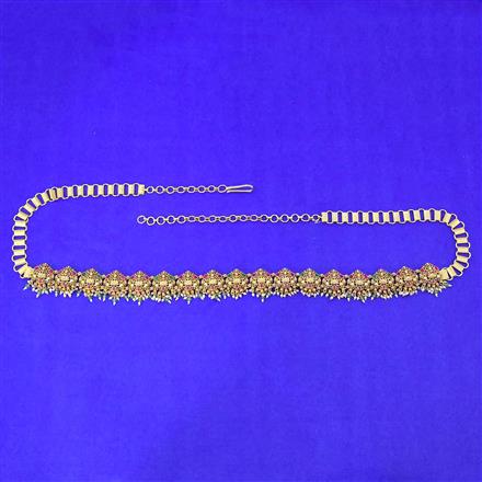 Antique Temple Belt With Matte Gold Plating