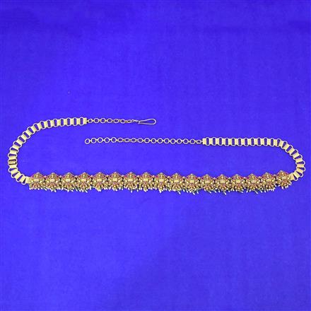 Antique Temple Belt With Matte Gold Plating