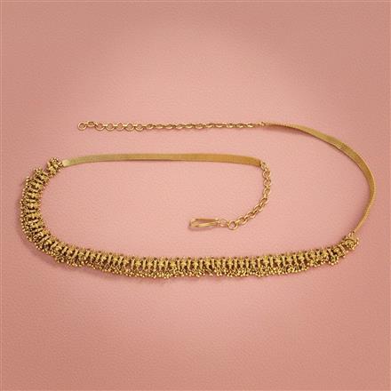 Antique Temple Belt With Matte Gold Plating