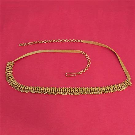 Antique Temple Belt With Matte Gold Plating
