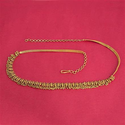 Antique Temple Belt With Matte Gold Plating