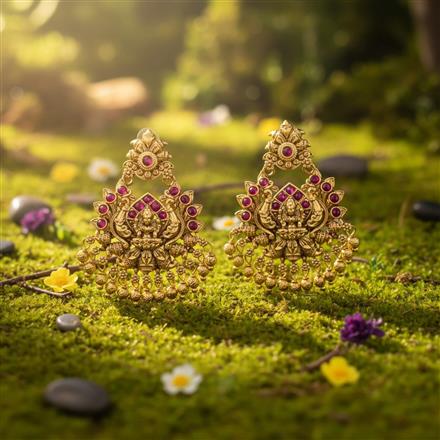 Antique Temple Earring With Gold Plating