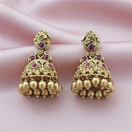 Antique Jhumki With Gold Plating