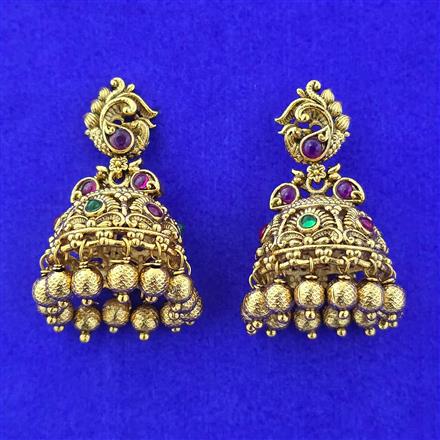 Antique Jhumki With Gold Plating