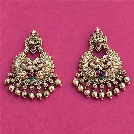Antique Temple Earring With Gold Plating