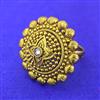 Antique Adjustable Ring With Matte Gold Plating