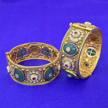 Antique Openable Bangles With Gold Plating