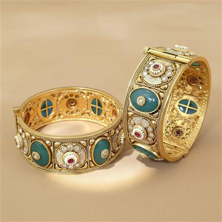 Antique Openable Bangles With Gold Plating