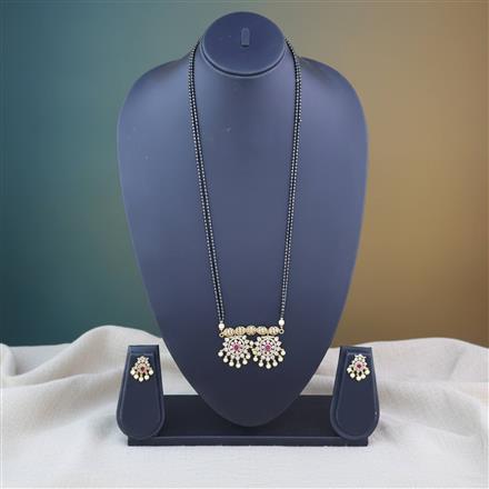 Antique Moti Mangalsutra With Gold Plating