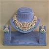 Antique South Indian Necklace Set With Matte Gold Plating
