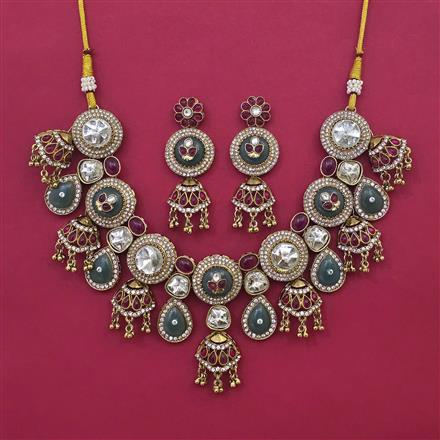 Antique Heritage Necklace with Mehndi Plating
