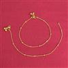 Antique Plain Gold Payal With Gold Plating