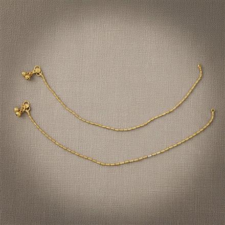 Antique Plain Gold Payal With Gold Plating